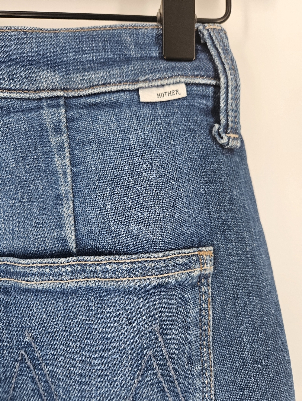 Mother The Stitch Up Maven Hover Wide Leg Jeans In Nip It In The Bud Wash - Picture 10 of 14
